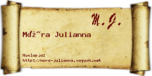 Móra Julianna névjegykártya